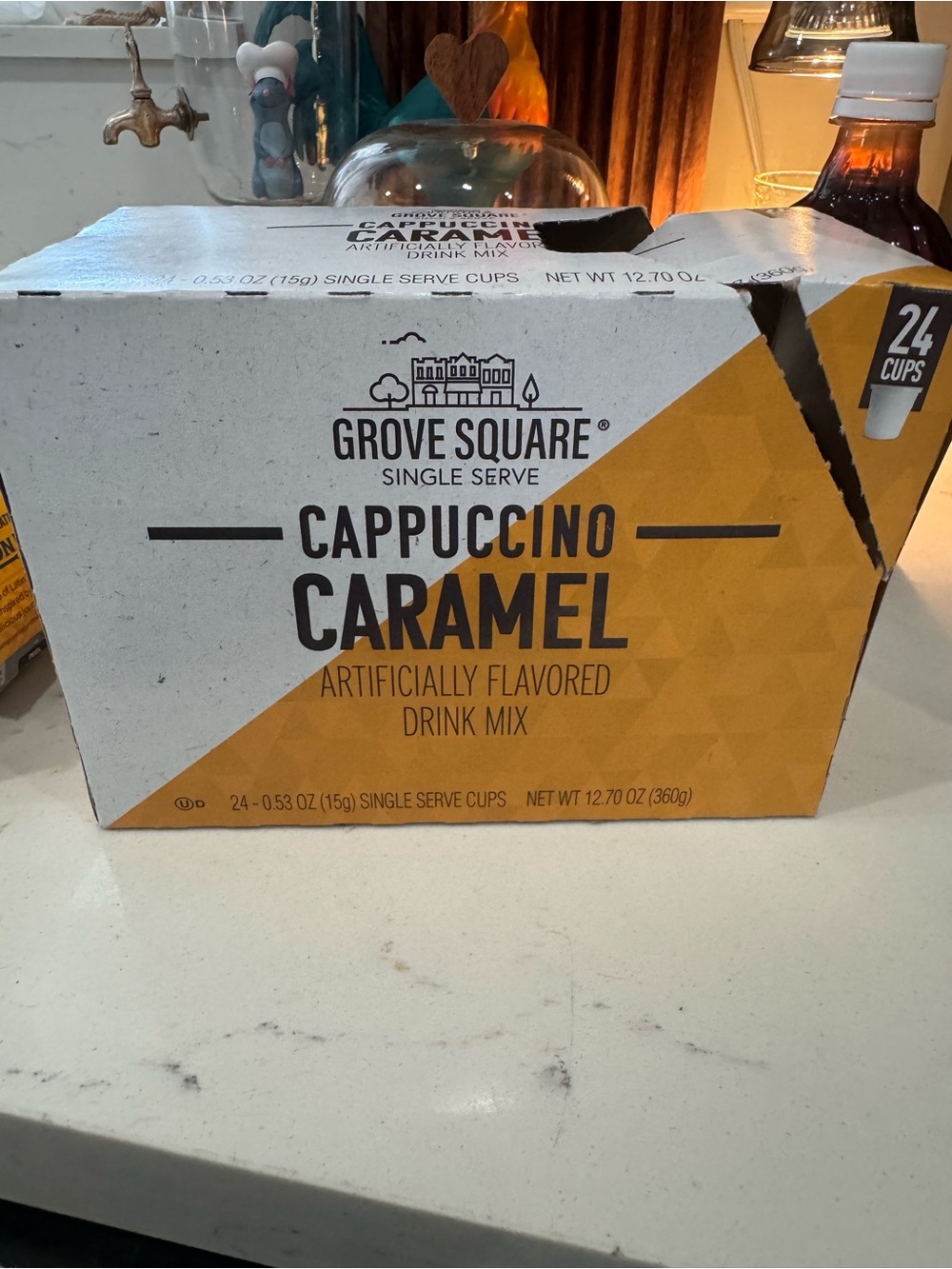 Grove Square Caramel Cappuccino Keurig pods 20ct Open Box